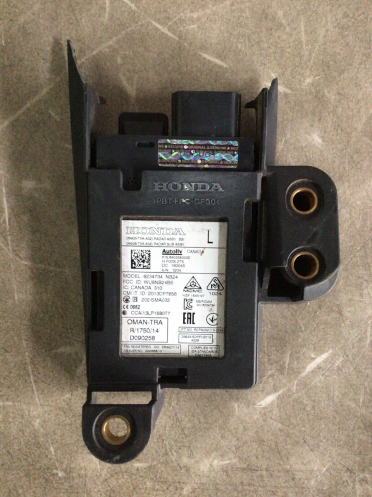 2018 2019 2020 Honda Accord Driver Side BlindSpot Radar Sensor OEM 36935-TVA-A02