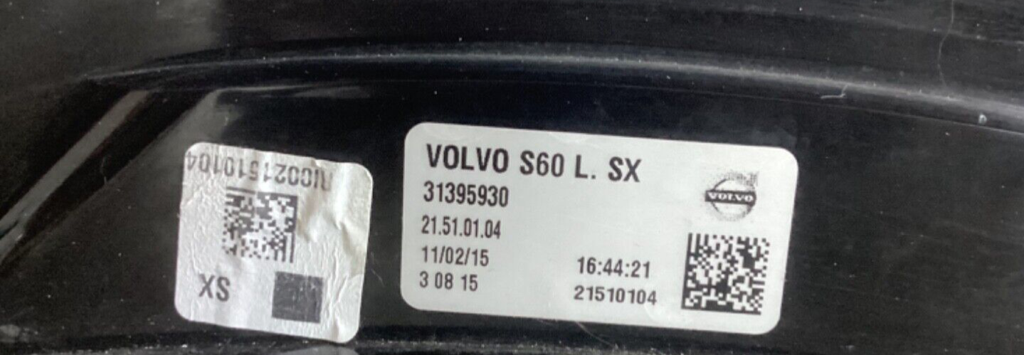 2011 2017 Volvo S60 Driver LED Tail Light  CHEAPEST COMPLETE ☘️ORIGINAL 31395930